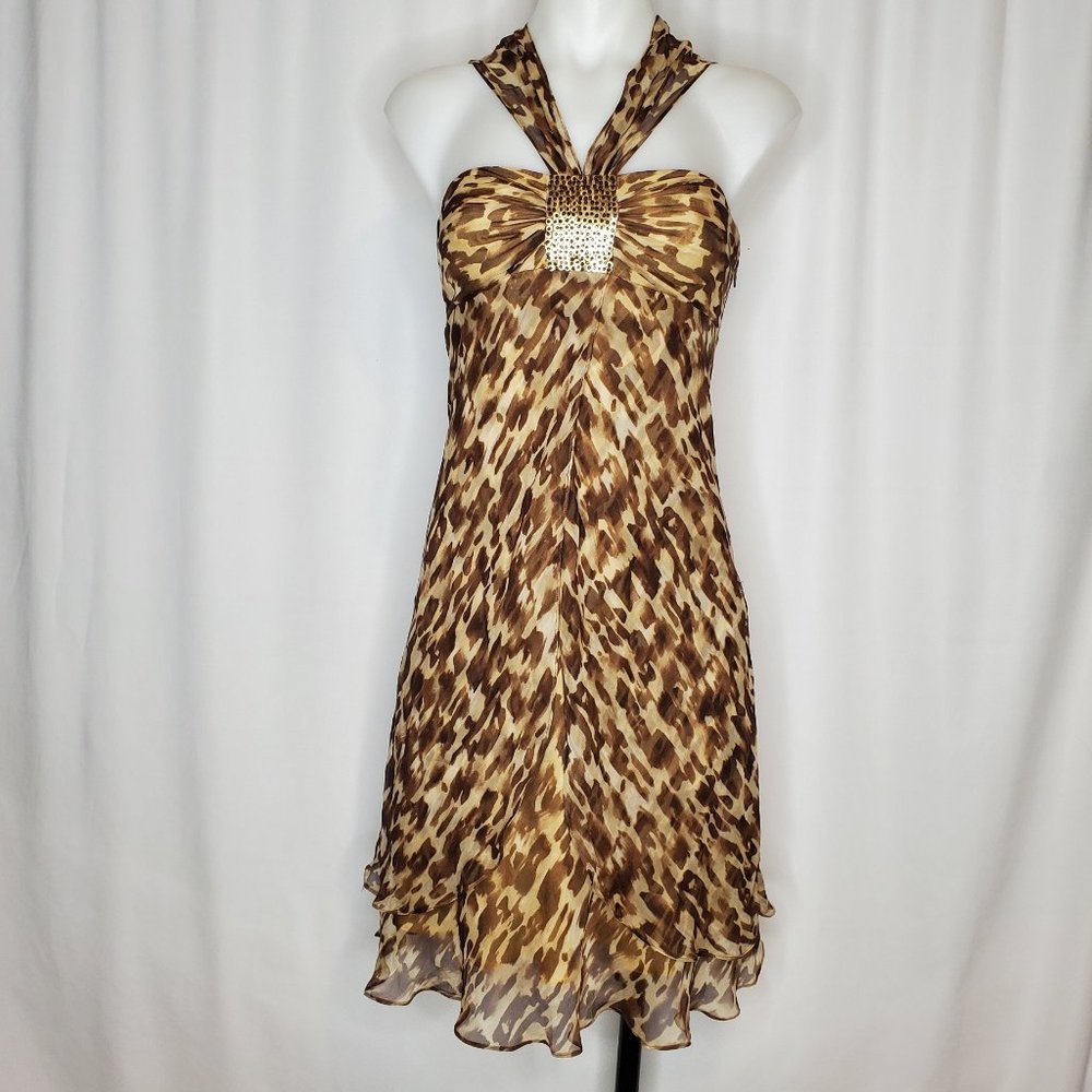 BCBG MAXAZRIA Sexy  halter bandeau silk Dress Size 0 NWT $268
